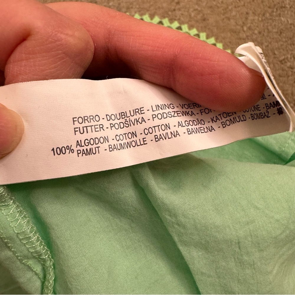 Zara Skirt Midi Crotchet Lace Size Medium Green - Picture 9 of 9